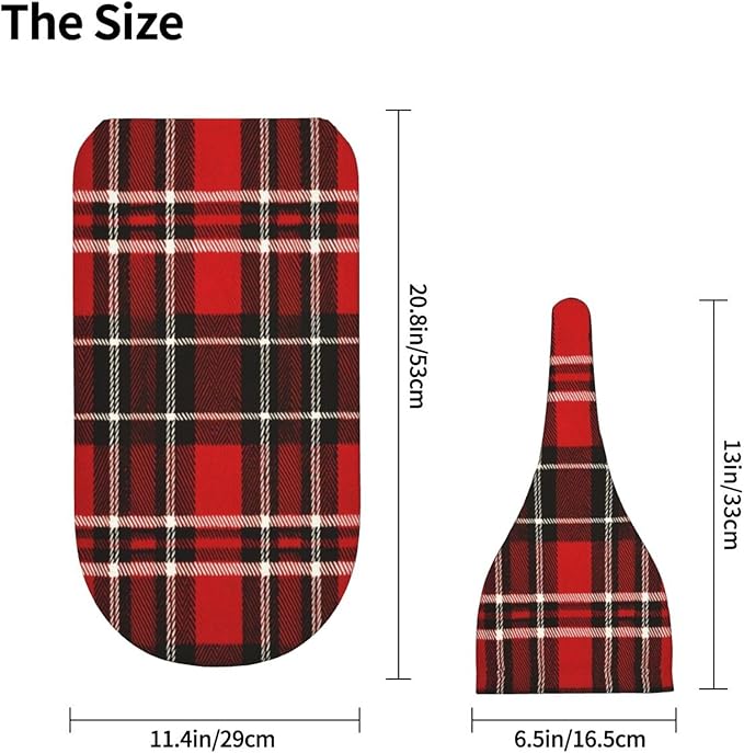 Christmas Baby Swaddle Blanket and Hat Set for Newborn Boys Girls Soft Infant Wrap Sleep 0-6 Months Buffalo Plaid