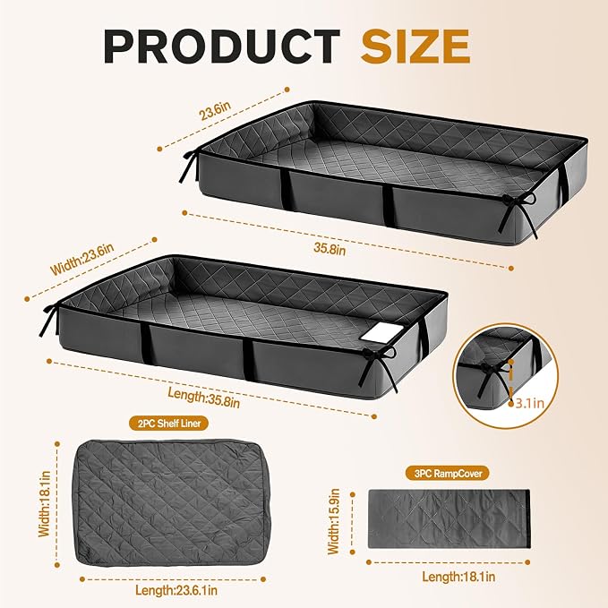 Ferret Cage Liner, Ferret Cage Accessories Suitable for Small Animals Rats, Chinchillas, Hedgehogs & Ferrets Non-Slip, Washable, Waterproof Fits Double-Unit Small Animal Cages