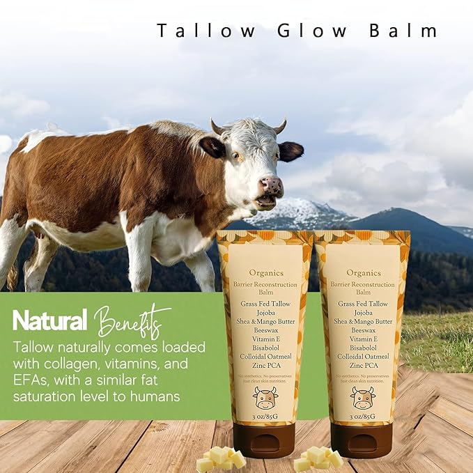 Belano Tallow Glow Balm,Belano Tallow Barrier Reconstruction Balm,with Organics Tallow and Colloidal Oatmeal,Deeply Nourish and Repair the Skin (2)