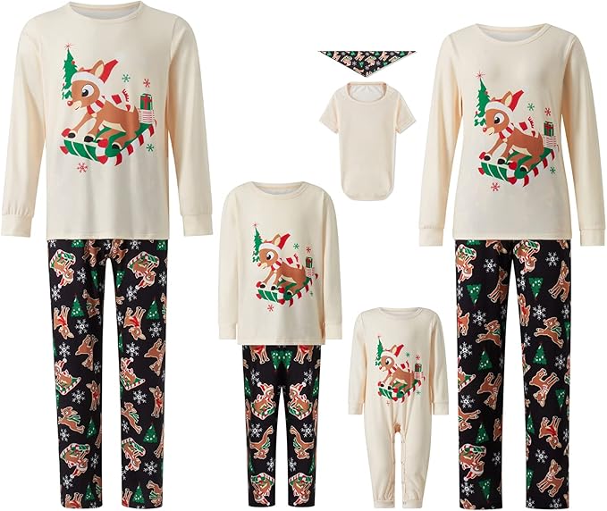 WephuPSho Christmas Family Matching Pajamas, Festive Xmas Jammies Sets for the Whole Family, Holiday Pjs Christmas