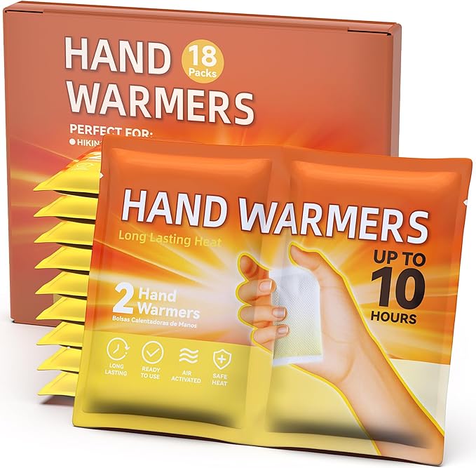YOSHENNMO Hand Warmers Disposable - Up to 10 Hours of Heat, Super Long Lasting Air Activated Warmers, Quick & Easy Activation, Portable Odor, Free Warmth for Hands