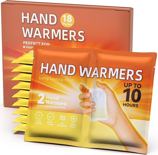 YOSHENNMO Hand Warmers Disposable - Up to 10 Hours of Heat, Super Long Lasting Air Activated Warmers, Quick & Easy Activation, Portable Odor, Free Warmth for Hands