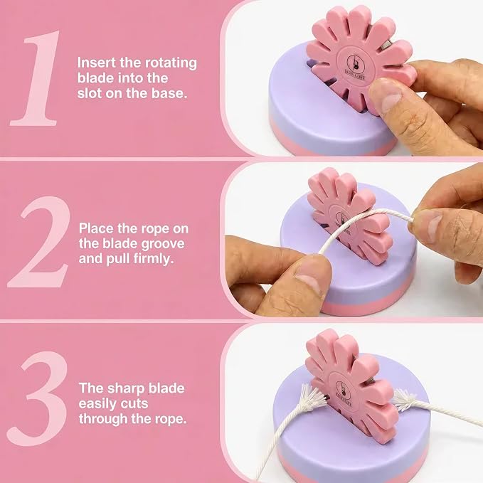 Sizobi Pink Magnetic Pin Holder with Thread Cutter, Blade Saver | Double-Sided Magnetic, 12 Cutting Point, Concealed Blade, Vertical Placement, Multi-functional Storage, Flower-shaped Design