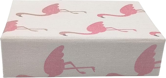 Kids Photo Album, 100 Pockets 4x6 Picture Album, Slip-in Linen Cover Photo Album Book for Boys, Girls(Flamingo)