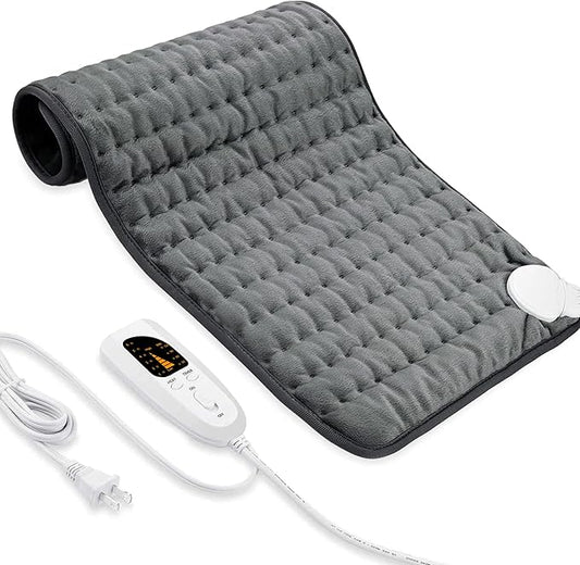 40"X20" Electric Heating pad with 6 Heat Settings, Auto Shut Off, Dark Gray Dry Electric Heating for Back Neck Knee Arms Legs Shoulder Heat Pads for Christmas Birthday Father's Day Mother's Day