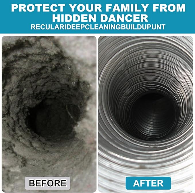 Sealegend 30 Feet Dryer Vent Cleaner Kit, Lint Remover, 2×Upgraded Flexible Quick-Snap Brush with Drill Attachment, Extends Up to 30 Feet for Easy Cleaning, Works with/Without a Power Drill