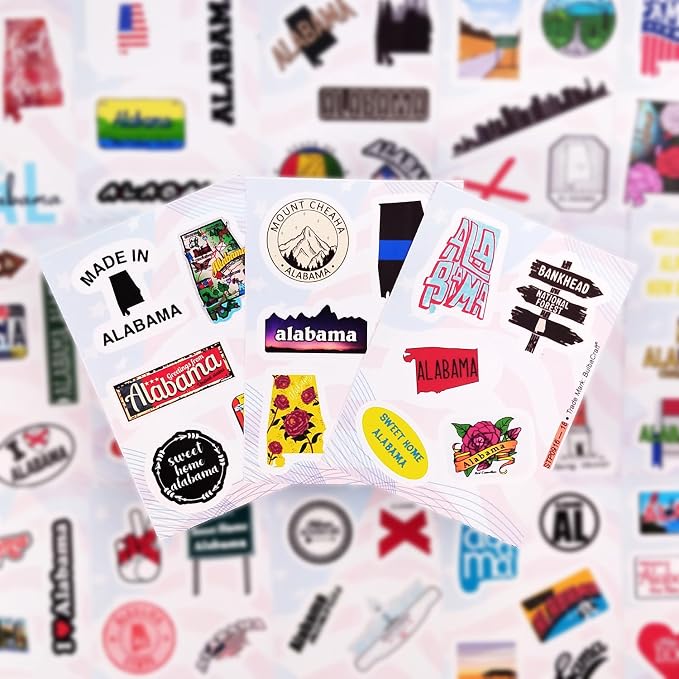 Alabama Stickers for Laptop, Alabama Party Supplies & Decorations, Gifts for Women & Men