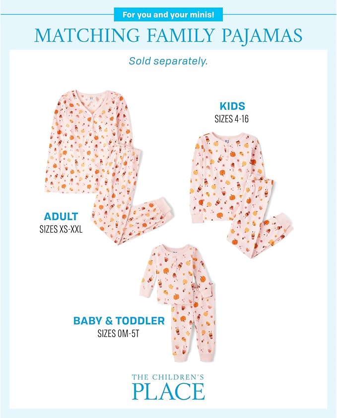 The Children’s Place Family Matching, Christmas and Holiday Pajama Sets, Cotton