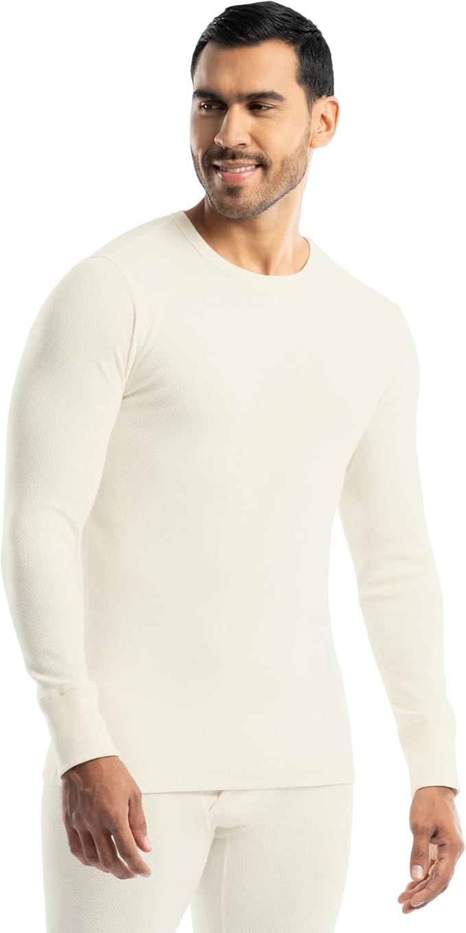 Realtree Men's Heavyweight Cotton Polyester Long Sleeve Thermal Underwear Top