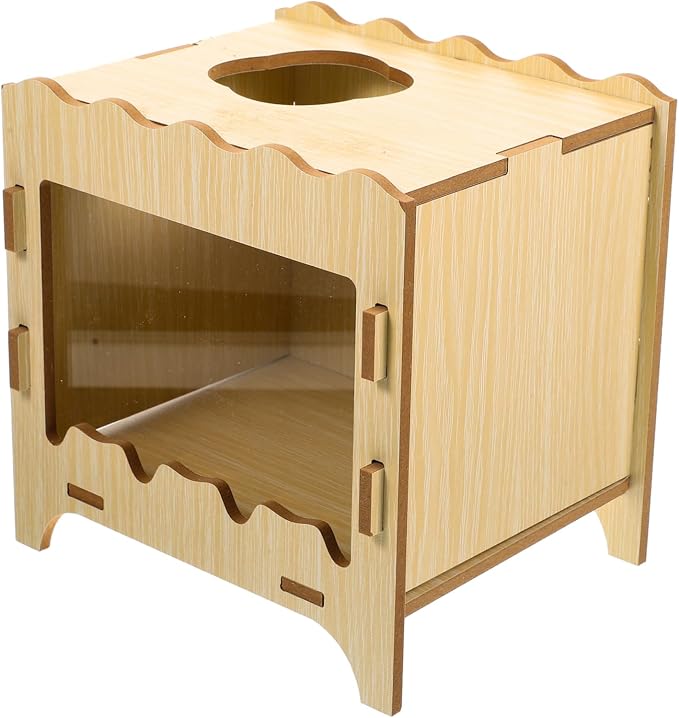 Happyyami Hamster Digging Box Comfortable Hideout for Small Pets for Hamsters and Guinea Pigs Enrichment Toy for Exercise and Interaction