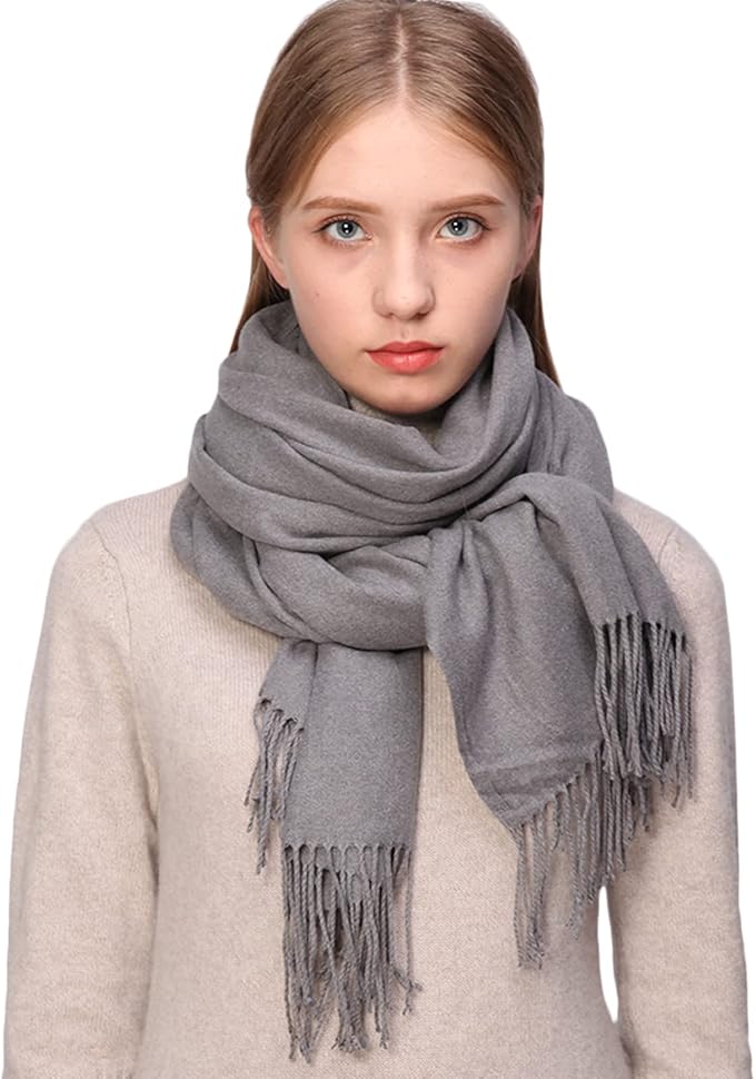 RIIQIICHY Women's Scarf Pashmina Shawls and Wraps for Evening Dress Bridesmaid Wedding Bridal Winter Warm Long Large Scarves