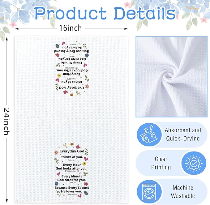 Friendship Tea Towel for Besties, Christian Gifts for Women and Men, Absorbent Quick-Drying Kitchen Towel 16 * 24in