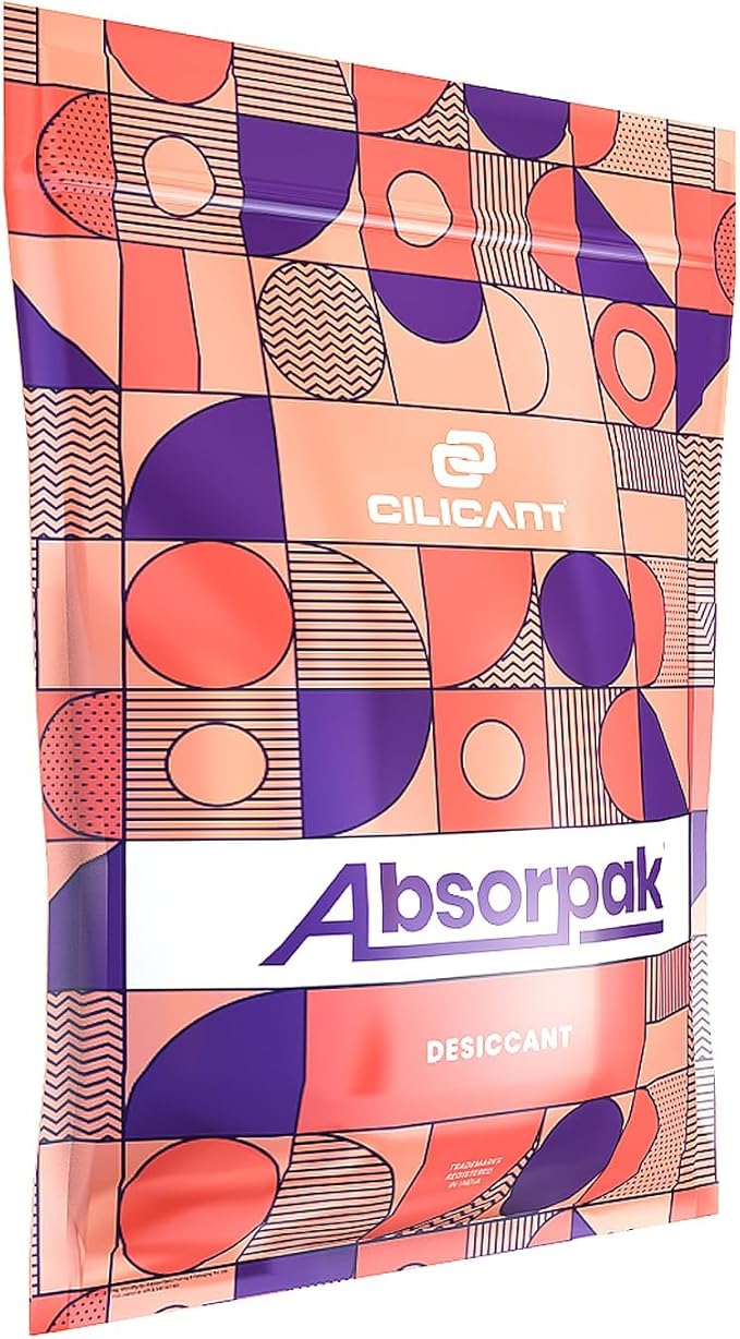 Absorpak Desiccant Packs for Storage - Silica Gel Packets Moisture Control - 200 pcs Medium(5g each) - Silica Packets for Shoes, Clothes, Electronics, Moisture Absorbers for Food Pantries & Households