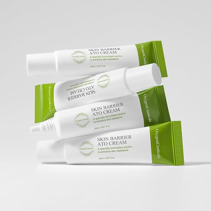 OxygenCeuticals Skin Barrier Ato Cream – Protective Cream with Fucoidan V, Shea Butter & Centella Asiatica, Clinically Proven to Strengthen Skin Barrier & Soothe Sensitive Skin. 0.67 fl.oz (20ml)