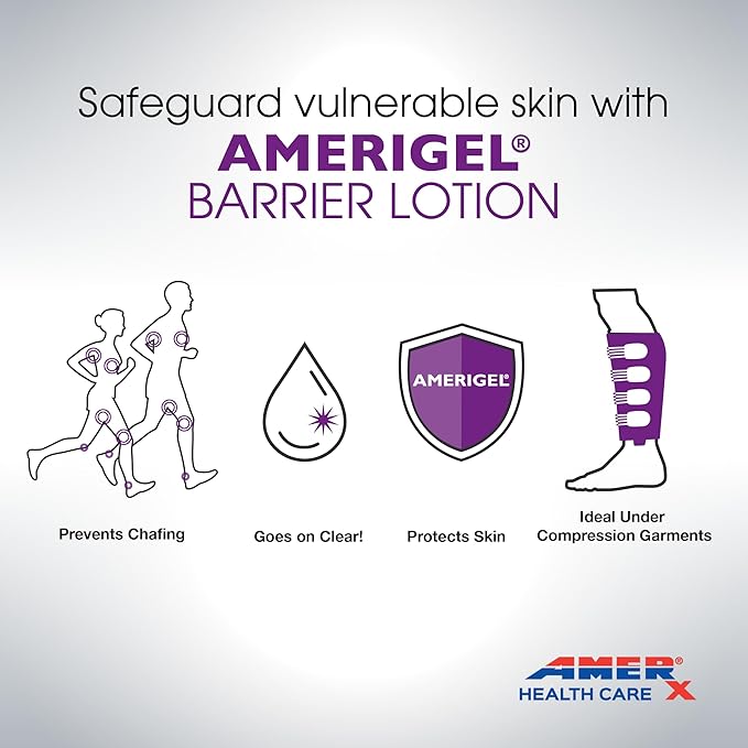 AMERIGEL Barrier Lotion (6 oz.) - Skin Protectant to Protect Chafed, Cracked, and Chapped Skin