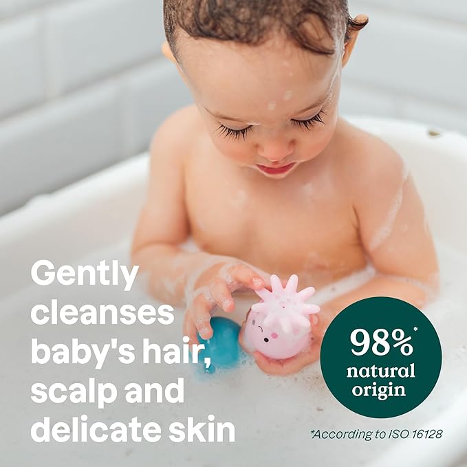 ATTITUDE 2-in-1 Shampoo and Body Wash for Baby, EWG Verified, Plant- and Mineral-Based Ingredients, Dermatologically Tested, Vegan Products for Sensitive Skin, Unscented, 8.4 Fl Oz
