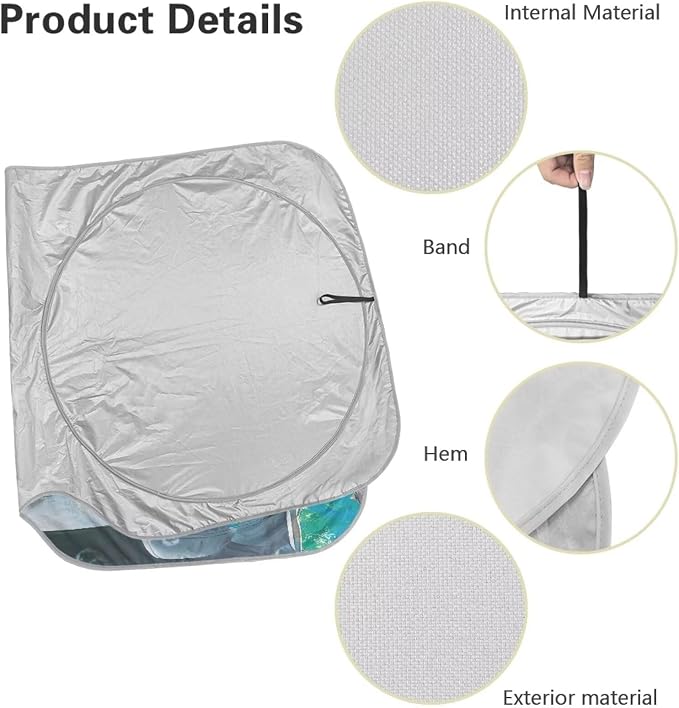 Octopus Print Car Front Windshield Sun Shade Foldable Funny Cute Window Sun Visor UV Rays & Heat Protection Reflector Sunshade Offers Protection for Car Interior for Pickup Truck SUV