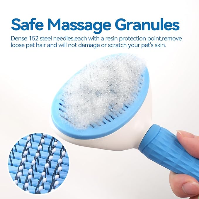 Dog & Cat Brush,Pet Grooming Kit 4PCS- Dog Brush for Shedding| A Pair Pet Hair Removal Gloves| Metal Comb for dog.Removes Undercoat, Tangled, Dirt and Massages. All hair Types
