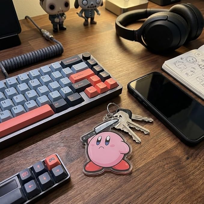 PumpCar Acrylic Keychain Double-Sided Charm Key Ring with Metal Clip Backpack Charm Bag and Car Key Accessory Collectible