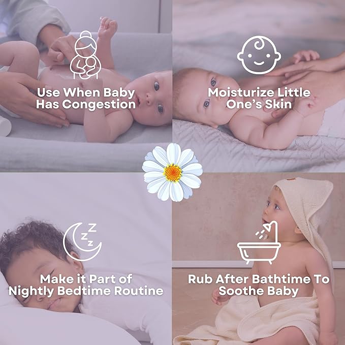 HERBION Naturals Baby Chest Rub, Ages 3 Months+, All-Natural Soothing Ointment with Coconut Oil, Eucalyptus, Lavender, Chamomile, Shea Butter, Petroleum & Menthol-Free, Non-GMO, 3.53 Oz, Pack of 1