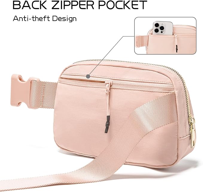Gitus Gifts for 8 9 10 11 12 Year Old Girls Belt Bag Fanny Pack Crossbody Bags with Initial Letter Patch Cute Stuff Birthday Gifts for Teen Girls Women Personalized Trend Stuff (Coral Pink-H)