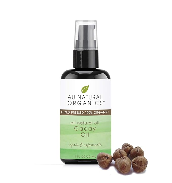 Au Natural Organics Cacay Oil - 100% Cold Pressed Kahai, Natural Retinal Vitamin A, E for Hair, Face, Body, Nails - Anti Wrinkle Face Oil, Repair Dry Damaged Hair, Reduces Flakes on Scalp 30ml