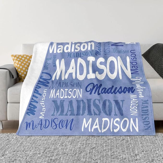Ships Next Day, Personalized Blankets and Throws Custom Blanket with Name Customized Flannel Blanket for Kids Christmas Blanket Gifts for Teen Girls Boys