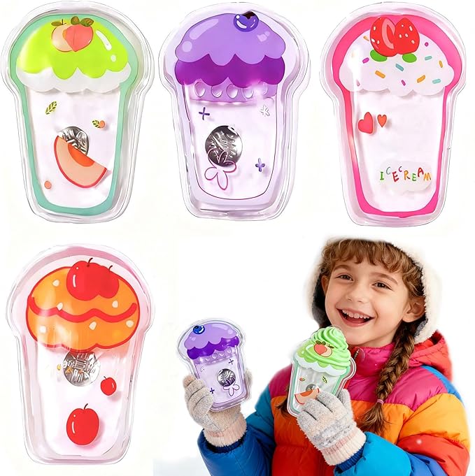 (4PCS) Reusable Hand Warmers，Reusable Heat Packs, Travel Hand Warmer, Heat Packs for Hot Compress，Click-to-Heal Warmers, Hand Warmers for Camping, Outdoor
