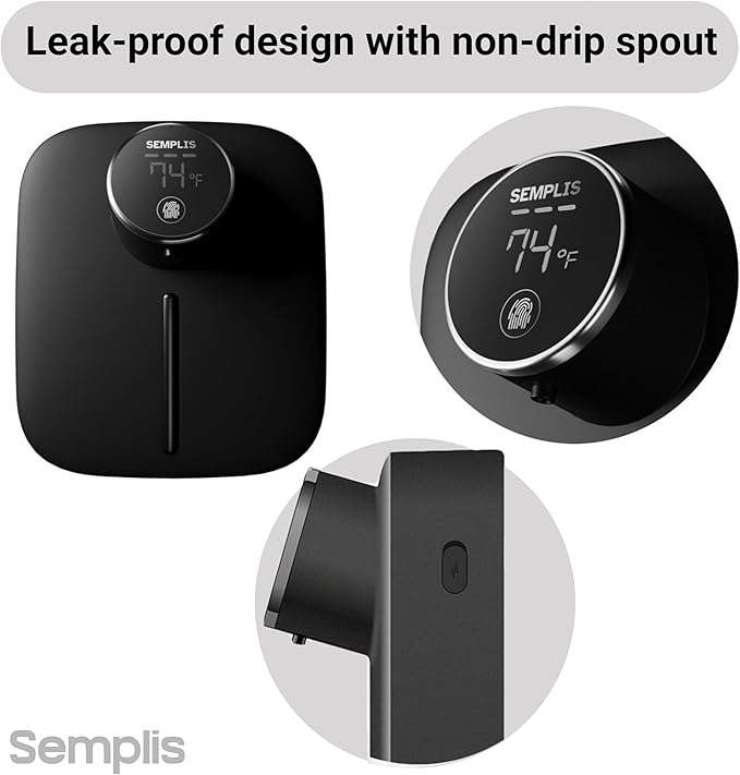 Automatic Soap Dispenser – Touchless Foaming Hand Soap Dispenser with Digital Display, 6 Adjustable Foam Levels, USB Rechargeable Wall‑Mount for Bathroom & Kitchen, 10.82 oz/320 ml