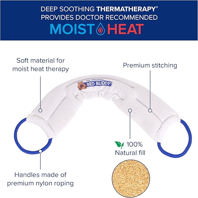 Bed Buddy Neck Warmer Microwave Heating Pad, Heating Pad for Neck & Cramps, Sore Muscles - (Pack of 2)