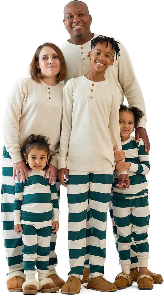 JAMIE Matching Family Jammies Holiday Pajamas 100% Organic Cotton PJs Adults, Kids, Toddlers, Baby, Pets