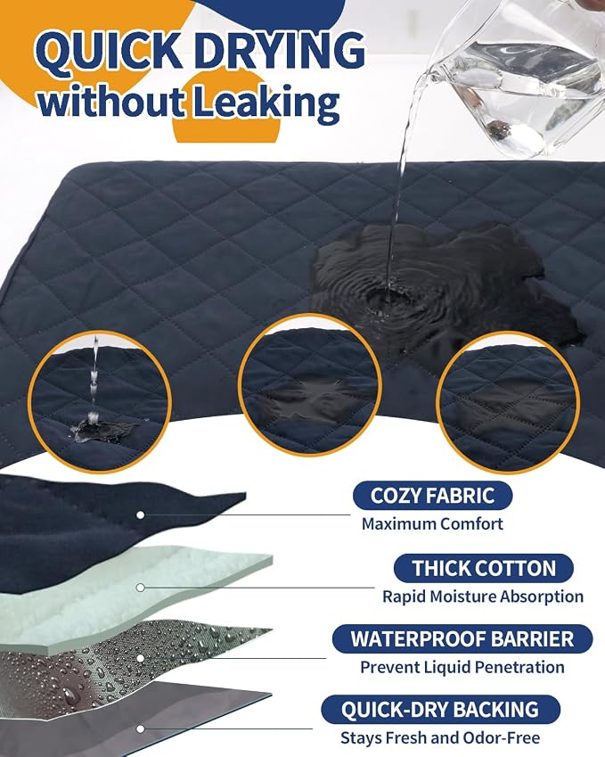 C-LIGHT Ferret Cage Liner, for Ferret Nation & Critter Nation Cage, 4-Layer | Absorbent Cotton with Ultrasonic Welding. Anti-Leak & Odor Control. Fits Chinchilla & Small Animal Cage Accessories.