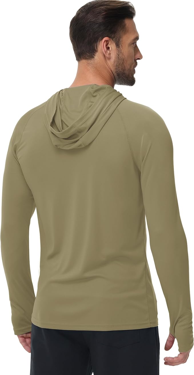 Boladeci Men's UPF 50+ Sun Protection Lightweight Hoodie Shirts Long Sleeve Fishing Shirt SPF UV Hiking Swim