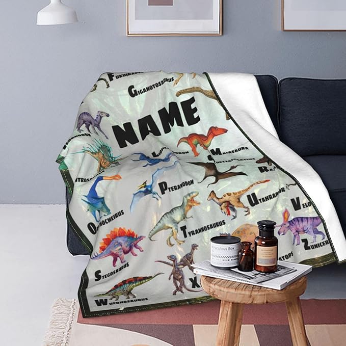 Personalized Baby Blankets for Girls Boys, Custom Baby Blanket with Name, Customized Baby Blanket Gifts for Kids Newborn for Birthday Christmas
