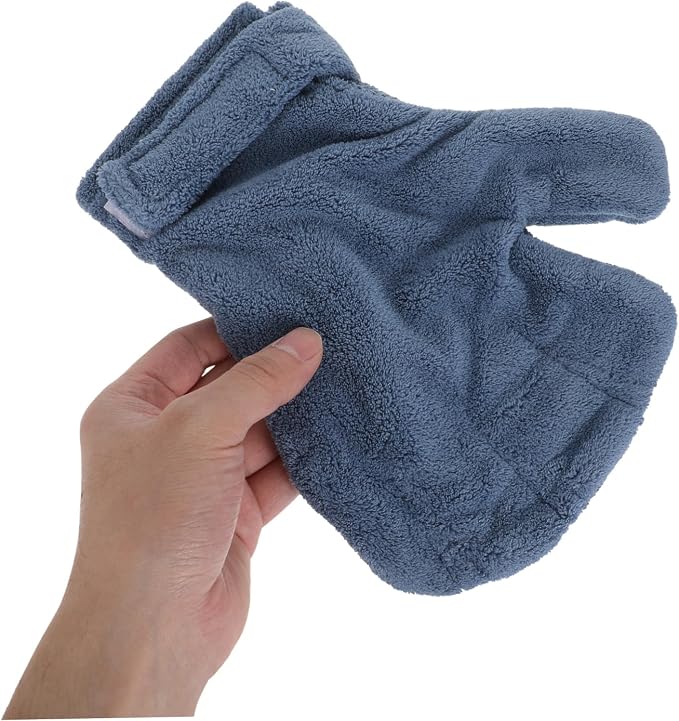 VOSAREA Calming Bite Proof Glove Navy Coral Fleece Small Animal Handling Glove for Chinchilla Ferret Hedgehog Care and Grooming Supplies