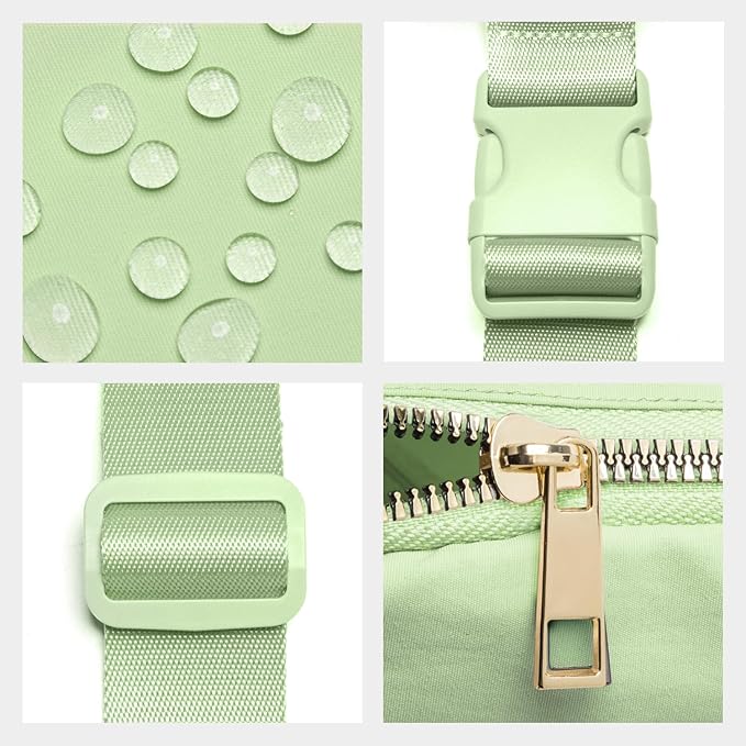 Gitus Gifts for 8 9 10 11 12 Year Old Girls Belt Bag Fanny Pack Crossbody Bags with Initial Letter Patch Cute Stuff Birthday Gifts for Teen Girls Women Personalized Trend Stuff (Light Green-D)