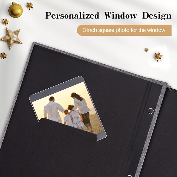 potricher Small Photo Album 4x6 300 Photos Linen Cover Picture Photo Book for Family Wedding Anniversary Baby Vacation (Yellow,300 Pockets)