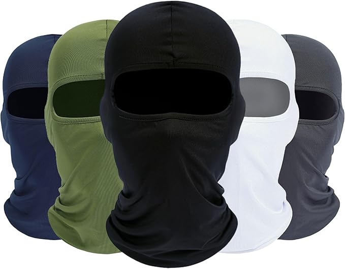 ROXUN Balaclava Ski Mask, 5 Pack Neck Gaiter Motorcycle Scarf Cold Winter Warm Windproof Men/Women