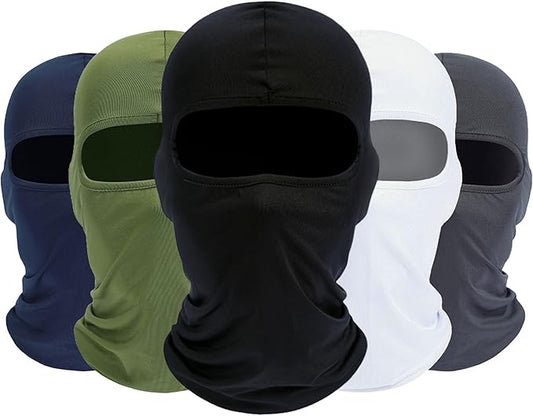 ROXUN Balaclava Ski Mask, 5 Pack Neck Gaiter Motorcycle Scarf Cold Winter Warm Windproof Men/Women