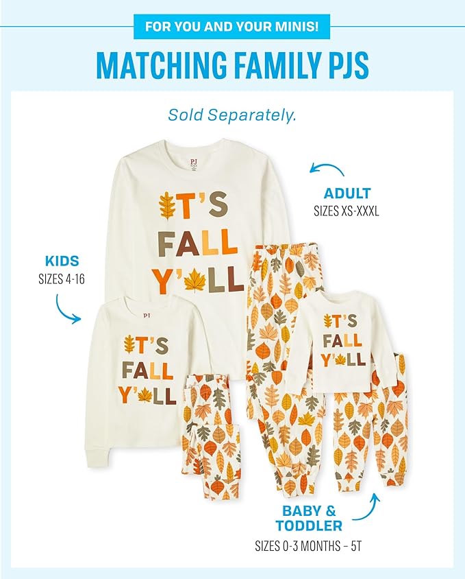 The Children’s Place Family Matching, Christmas and Holiday Pajama Sets, Cotton