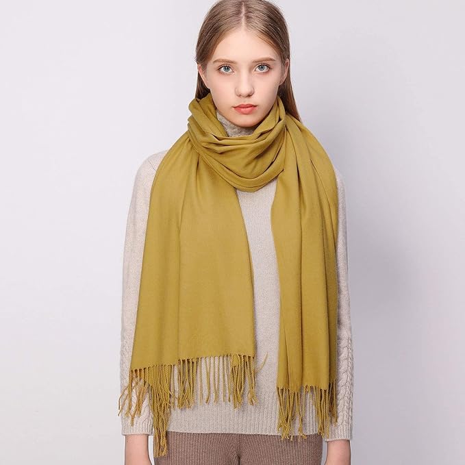 RIIQIICHY Women's Scarf Pashmina Shawls and Wraps for Evening Dress Bridesmaid Wedding Bridal Winter Warm Long Large Scarves