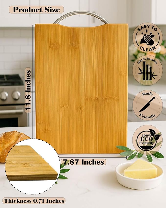 Bamboo Cutting Board, Personalized Dog Lover Gift, Handmade Kitchen Decor – Cooking with My Dog (Golden Retriever)