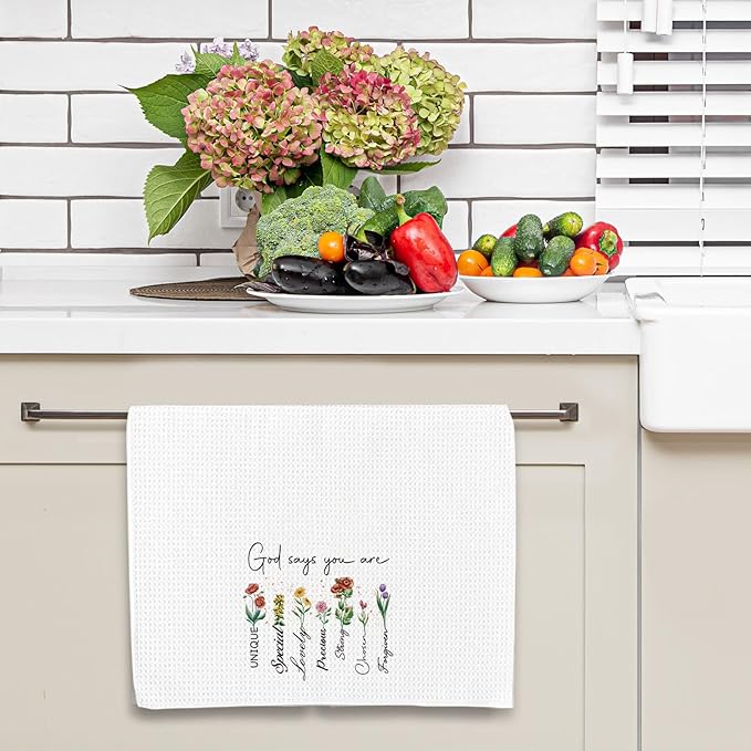 Friendship Tea Towel for Besties, Christian Gifts for Women, Absorbent Quick-Drying Kitchen Towel 16 * 24in