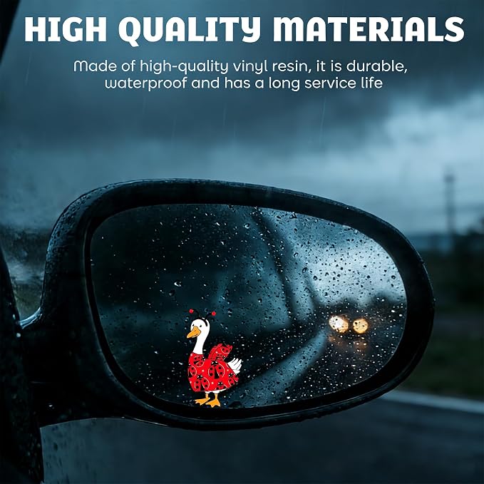 2Pcs Compatible with Bigfoot Rearview Mirror Sticker Waterproof Vinyl Decal | Compatible with Sasquatch Car Accessories, Cute "Moo-tivational" Auto Decals Decor, Gifts for Women Men Animal Lovers