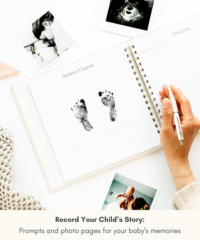 Lamare Baby First Year Book – Baby Memory Book for Girls & Boys - Baby Milestone Book from Pregnancy to Childhood – Cute Baby Book Keepsake Gift