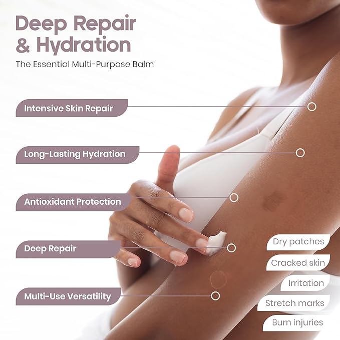 GAMAN Repair Balm - Intensive Skin Repair with Emu Oil, Camellia Oil & Vitamin E - Soothes Burns, Scars & Irritation - Body Moisturizer & Healing - Natural & Safe for Sensitive Skin