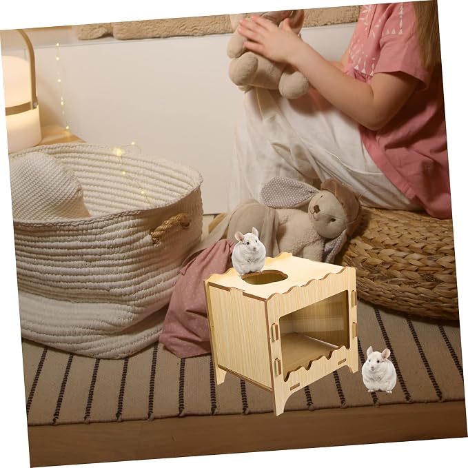 Toddmomy Hamster Nest Small Animal House Gerbil Digging Box Pet Nest Toy Scratch-Resistant Design