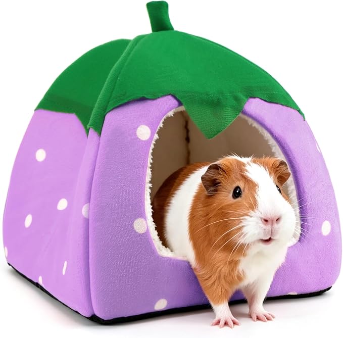 Guinea Pig Hideout Bed, Dwarf Rabbit House Cave | Cozy Hide-Out for Little Bunny Hedgehog Ferret Chinchilla & Other Small Animals, Cage Accessories