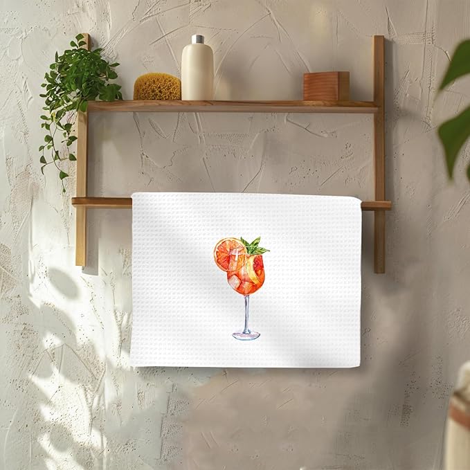 Aperol Spritz Gifts Decor Kitchen Towels, Gifts for Aperol Spritz Lovers Hand Towels, AperolSpritz Cocktail Dish Tea Towels for Kitchen Home BarDecor, AperolSpritz Bar Cart Decor, 16x24Inches