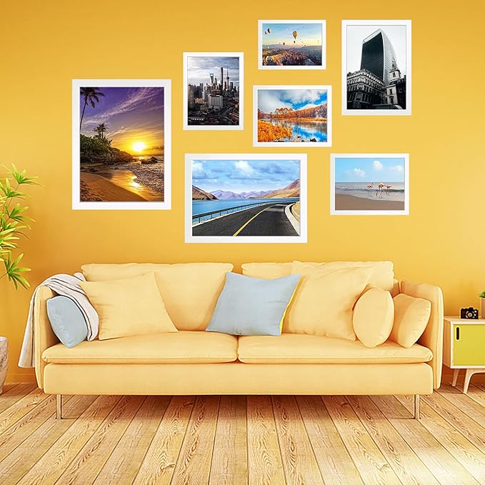 10x14 inch Wood Picture Frames for Wall Hanging,Diamond Painting Frames Rectangle Baby Scan Picture Frame for Family Walls Decoration,Anniversary,Wedding,Christmas,Halloween,Shower,Certificate (White)